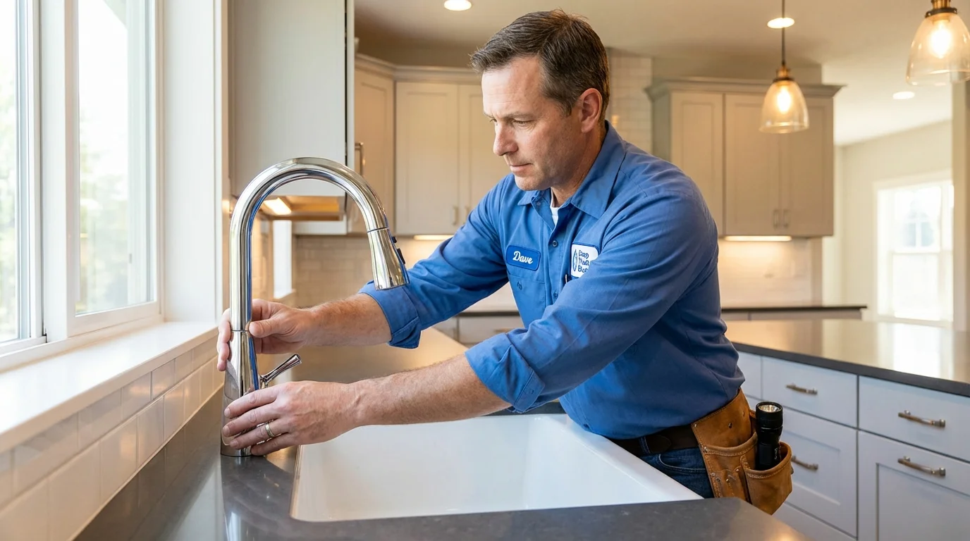 Kitchen faucet installation by Johns Plumbing LLC in Black Lick